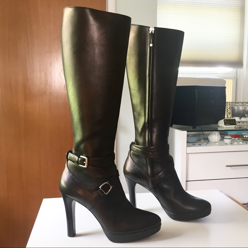 NEW Ralph Lauren Collection Leather Conrad Boots
